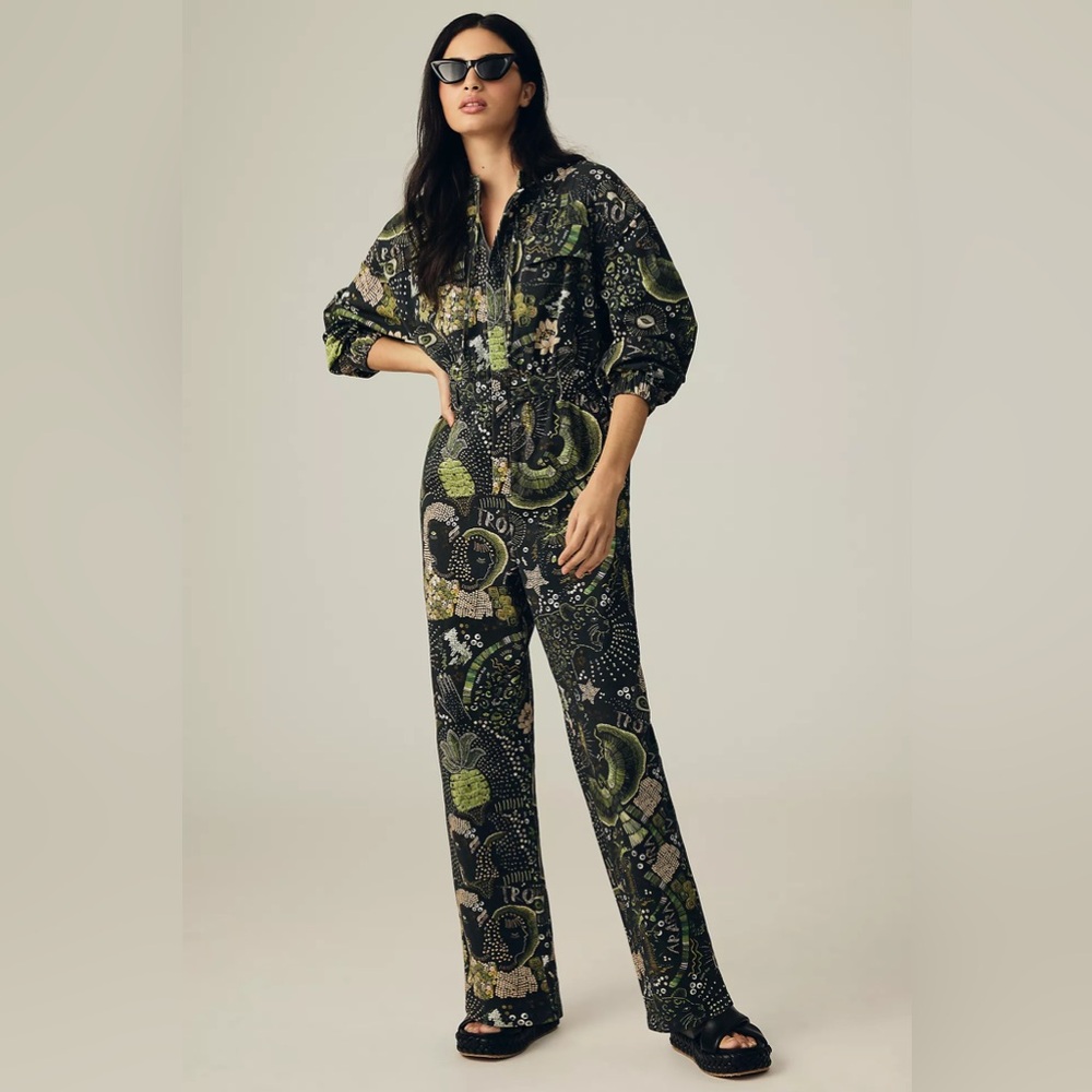 NEW NWT Farm Rio Canvas Jumpsuit